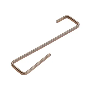 Gancio fermacoppo ad "S" in acciaio inox brunito per il fissaggio del manto di copertura 100 Pezzi