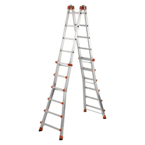 Scala multiuso "Peppina" con struttura solida in alluminio e articolazione in acciaio