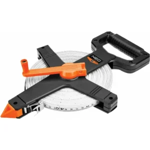 Rotella metrica con impugnatura con nastro in fibra mt 50